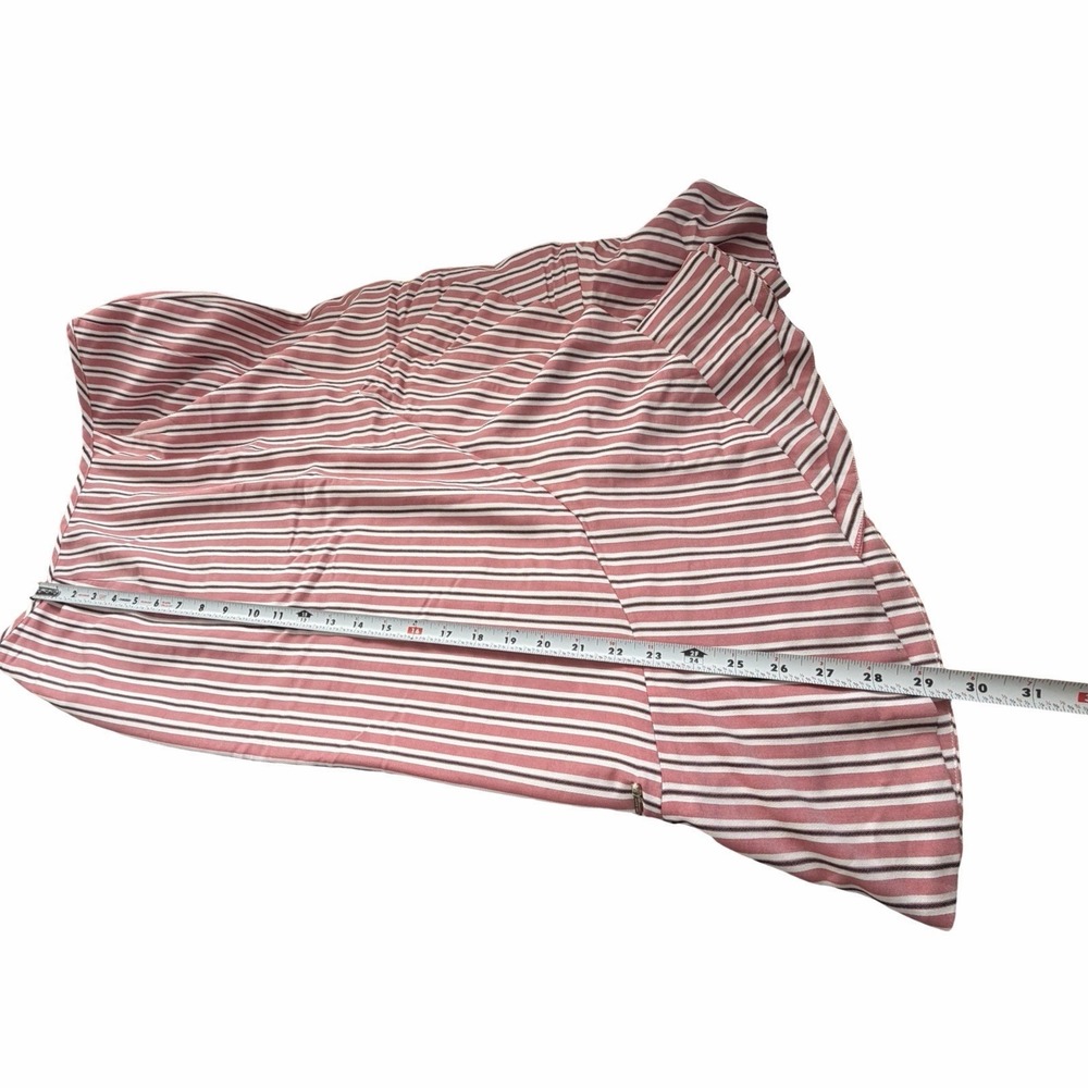 Ted Baker Coryn Striped Ruffle Hem Pencil Midi Pencil Skirt Size 4 Pink NEW - Picture 12 of 12
